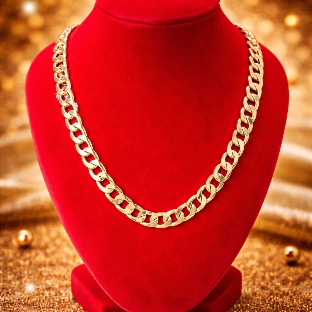 Classic rolled GOLD Link Necklace for Women